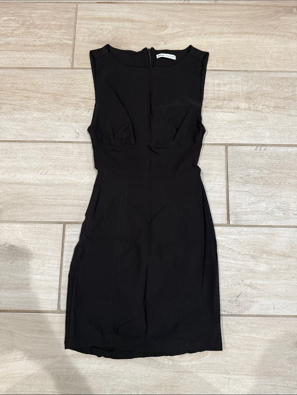 Bershka Sleek Black Sleeveless Mini Dress